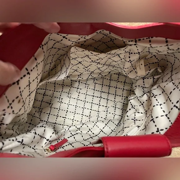 Kate Spade red leather Jamie Chrystie Street hobo shoulder bag - Picture 9 of 14